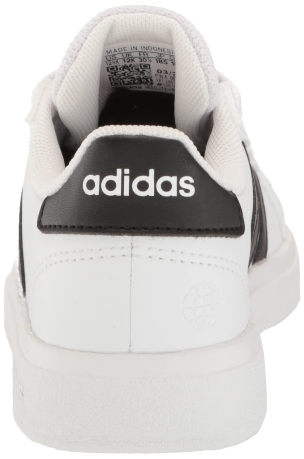 adidas Grand Court 2.0 (Little Kid/Big Kid) White/Core Black/Core Black 5 Big Kid M