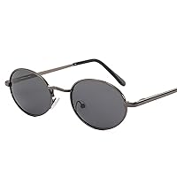 Oval Frame Polarized Men Driving Sunglasses Retro Sports Outdoor Decorative Sunglasses (Color : B, Size : 1)