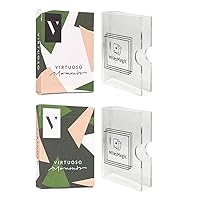 MilesMagic Virtuoso Moments (Open Court I and II) Set of 2 Playing Cards | Limited Standard Edition Virts Deck for Cardistry | with Acrylic Transparent Storage Card Clip