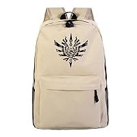Monster Hunter MH Anime Cosplay Luminous Backpack Casual Daypack Day Trip Travel Hiking Bag Carry on Bags Beige /1