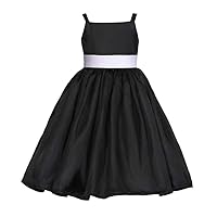 Pink Promise Girl's Black Spaghetti Straps Special Occasion Dress Gown