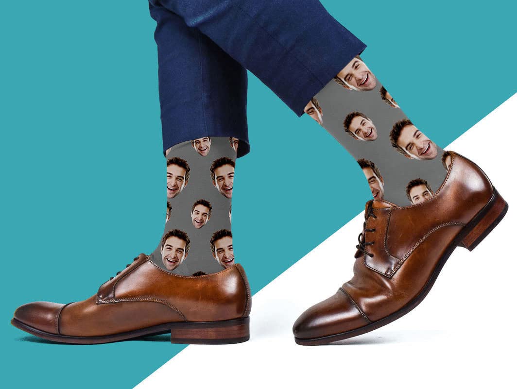 Juantao Custom Face Socks with Photo Novelty Personalized Picture Socks Customized Funny Gifts for Men Women
