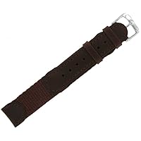 18mm Brown Swiss Army Style Mens Watch Band Speidel