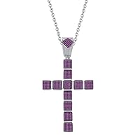1.25 Ct CZ Diamonds Fancy Cross Pendant For Womens & Mens 18