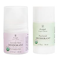 Organic Deodorant Bundle - Lavender Rose and Patchouli - No Stain, Aluminum Free, Zero Waste, Cruelty and Plastic Free, 2 Items…