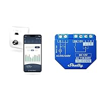 powerfox Smart Electricity Meter Reader (Poweropti) and Energy Management System & Shelly Plus 1 Smart Home Relay Switch, Digital Control of Electronic Devices via Free App & WiFi