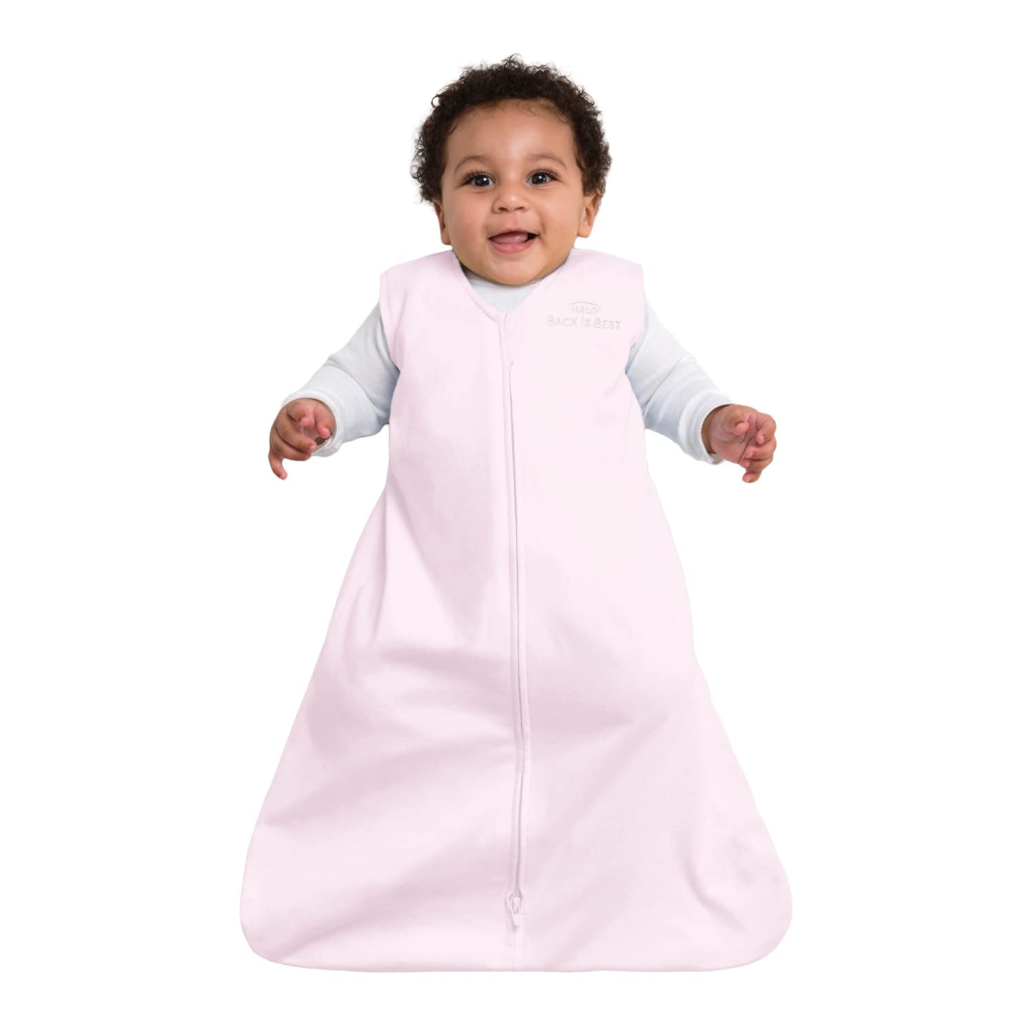 HALO Sleepsack Micro-Fleece Wearable Blanket, TOG 1.0, Soft Pink, Small