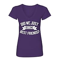 Manateez Women's Step Brothers Did We Just Become Best Friends V-Neck Tee Shirt