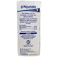 Aquatabs - Water Purification Tablets for Water Treatment and Disinfection - 100 Tablets in Convenient Travel Packaging
