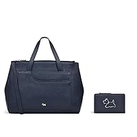 RADLEY London Pockets Soft Medium Satchel Bag for Women and Walkies Medium Bifold Wallet (Ink)