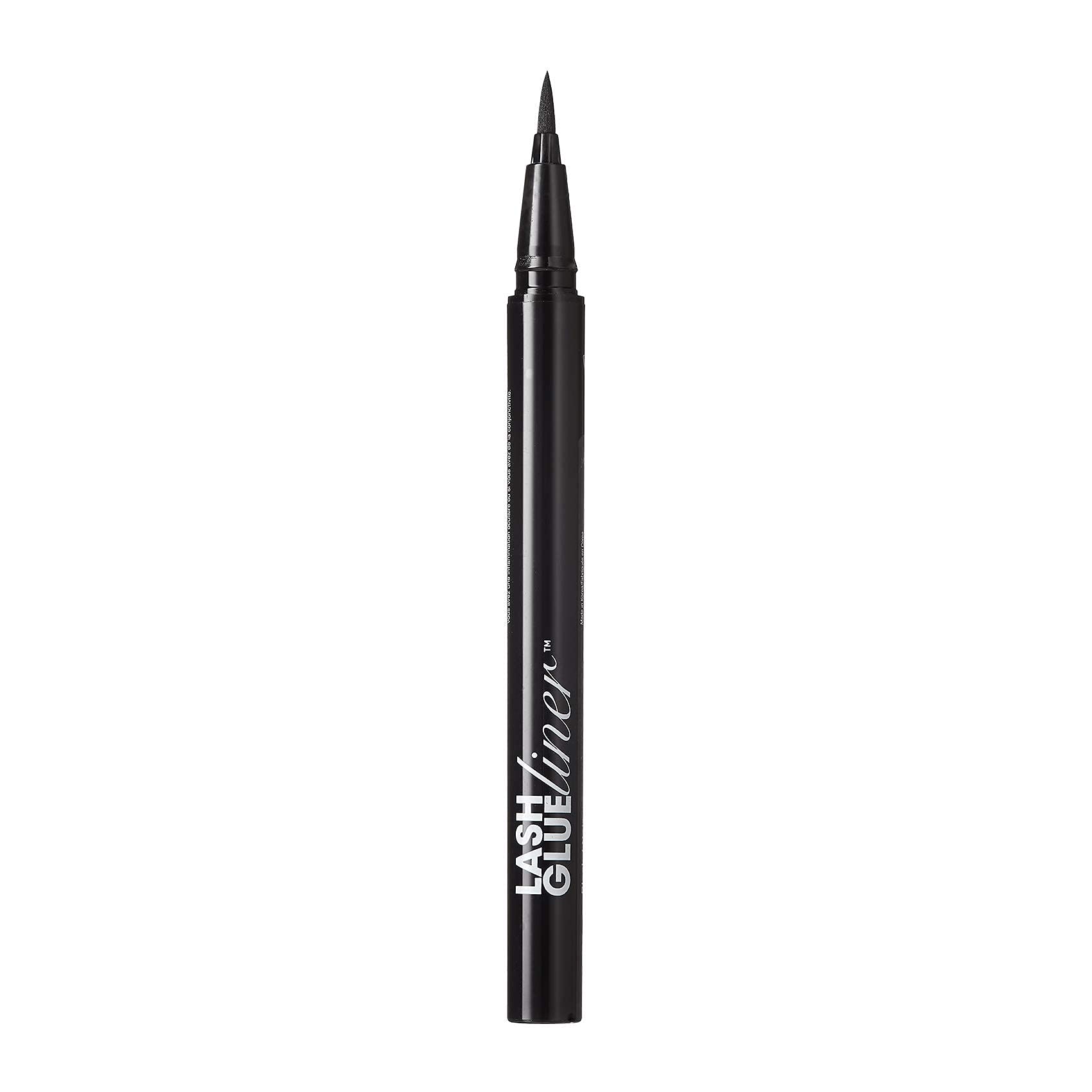 KISS Black Lash GLUEliner, 2-in-1 Felt-Tip Eyelash Adhesive and Eyeliner, Matte Finish, Foolproof Application, Easy Touch-Up, 0.02 Oz.