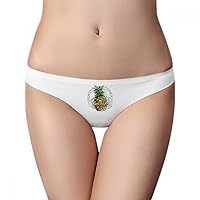 Headset Pineapple Sunglasses Fruit Brief Women G-string Underwear T-back Breathable Cool Soft Panty