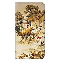 RW2181 French Country Chicken Flip Case Cover for iPhone 5 5S SE