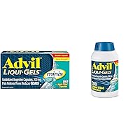 Advil Liqui-Gels Minis Pain Reliever Capsules Bundles - 160 and 200 Liquid Filled Capsules with 200mg Ibuprofen