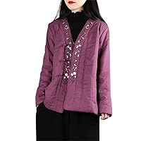 Women Winter Chinese Style Clothing Jackets Casual Quilted Coats Loose Ladies Tops