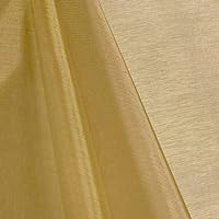 Pack of 30 Yard Bridal Solid Sheer Organza Fabric Bolt for Wedding Dress,Fashion, Crafts, Decorations Silky Shiny Organza 44”- Champagne Gold