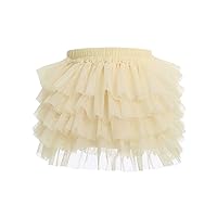 Baby Girls Elastic Design Breathable Tulle Dress Skirt Cotton Blend Breathable Frilly Bloomers
