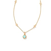 Kendra Scott Nola Pendant Necklace in 14k Gold-Plated Brass, Angel Blue Opal, Fashion Jewelry for Women