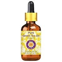 Deve Herbes Pure Green Tea Oil (Camellia sinensis) with Glass Dropper Infused 15ml (0.50 oz)