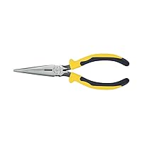 J203-7 Long Nose Side-Cutter Pliers, Induction-Hardened Cutting Knives with Hot-Riveted Joints and Slim Heads, 7-Inch