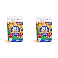 OLLY Kids Multivitamin Gummy Worms, Overall Health and Immune Support, Vitamins and Minerals A, C, D, E, Bs and Zinc, Chewable Supplement, Sour Fruit Punch, 45 Day Supply - 70 Count (Pack of 2)