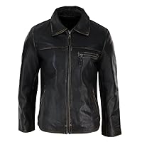 Timeless Elegance Meets Modern Comfort: Men's Classic Leather Soft Hide Zipped Collar Box Jacket Fit
