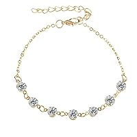 Crystal Anklet Chain Beach Pendant Anklet Jewelry,Gold Practical Processed