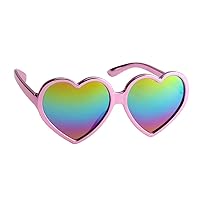 Sun-Staches Girls Heart Shaped Sunglasses PInk Arkaid UV 400 Sun Protection One Size Fits Most Kids