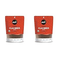 Elan Organic Flax Seed, 9.7 oz, Whole Seeds, Raw Seeds, Non-GMO, Vegan, Gluten-Free, Kosher, High in Fiber, Gels Easily (Pack of 2)