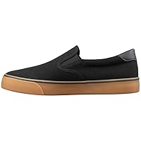 Men's Clipper Classic Slip-On Fashion Sneaker, Black/Gum/Black, 9.5 D US