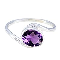 Choose Your Gemstone Engagement Jewelry sterling silver Oval Shape Beautiful Design Wedding Gemstone Wedding Promise Gift Casual Wear Party Wear Daily Wear Office Wear US Size 4 to 12