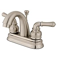 Kingston Brass KB5618NML Naples 4-Inch Centerset Lavatory Faucet, Brushed Nickel
