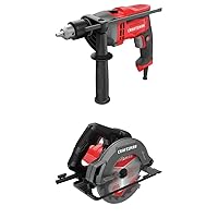 CRAFTSMAN Drill/Driver, 7-Amp, 1/2-Inch with 7-1/4-Inch Circular Saw, 13-Amp (CMED741 & CMES500)