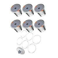 Reusable k cups for keurig 1.0 and 2.0,Refillable k cups coffee filter use for most k cups pods coffee maker, add 6 pack Silicone Seals