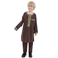 East Europe Albania Boy Men Costume Traditional Ethnic Clothing Albanian Kid Teen Show Play Party Performance wear Clothes