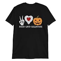 Inked Creations Funny Halloween t-Shirt for Woman, Man, Unisex, Clothes, Outfit, Peace Love Halloween