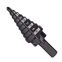 Step Drill Bit, 9 Holes Size, 5/16In Shank