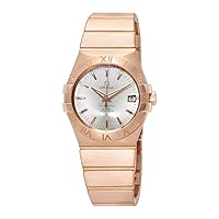 Omega Constellation Automatic 18kt Rose Gold Silver Dial Ladies Watch 123.50.35.20.02.001