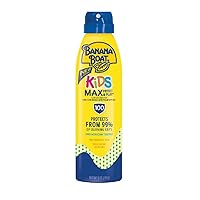 Banana Boat Kids Max Protect and Play Continuous Clear Spray SPF 100 Sunscreen, 6 Ounces (2 Pack)