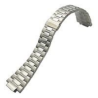 Stainless Steel Watchband 24mm 13mm Fit for Patek 5711 5726 Philippe Nautilus Butterfly Clasp Silver Solid Metal Watch Strap (Color : Silver, Size : 24mm 13mm)