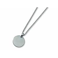 Titanium Brushed Round Necklace 22 inche Stainless steel chain