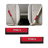 8sanlione 2PCS Auto Seat Belt Cover, PU Leather Car Shoulder Pads Strap for Comfortable Driving, Harness Cushion Protect Neck, Vehicle Interior Accessories Compatible with Adults Youth Kids (Red)