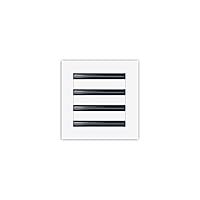 8x8 Modern AC Vent Cover - Decorative White Air Vent - Standard Linear Slot Diffuser - Register Grille for Ceiling, Walls & Floors - Texas Buildmart