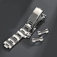 316L Stainless Steel Brushed 18mm 20mm Curved End Oyster Watch Band Bracelet Strap Fit For Seiko5 RLX Watch