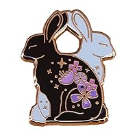 Bunnies & Flowers Brooch/Pin