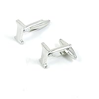 Cufflinks Cuff Links Fashion Mens Boys Jewelry Wedding Party Favors Gift TPQ060 Shinning Silver Letter I