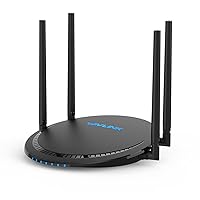 WAVLINK AX1800 WiFi 6 1800 Mbps Wireless Router, Dual Band Gigabit WiFi Internet Router with 5 Gigabit Ports for Home, up to 1,500 sq. ft and 64+ Devices, Mesh Router, TouchLink, Parental Control, QoS
