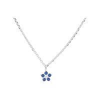 Alex and Ani Crystal Flower Adjustable Necklace,Shiny Silver,Blue, Necklaces