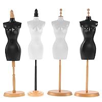 ERINGOGO 4 Pcs Model Stand Doll Mannequin Mini Baby Dolls Doll Stand Mini Doll Miniture Decoration Doll Bracket Support Toys Clothing Mannequin Stand Clothes Hanger Plastic Human Body