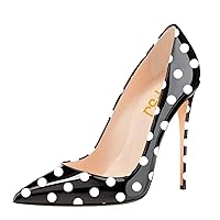 FSJ Women Formal Pointed Toe Pumps High Heel Sexy Stilettos Slip On Office Cute Evening Dress Shoes Size 4-15 US